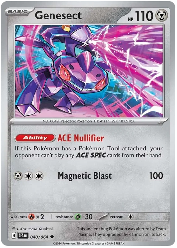 Genesect common kaart nummer 040 uit de Pokémon Shrouded Fable set