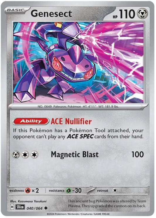 Genesect common kaart nummer 040 uit de Pokémon Shrouded Fable set
