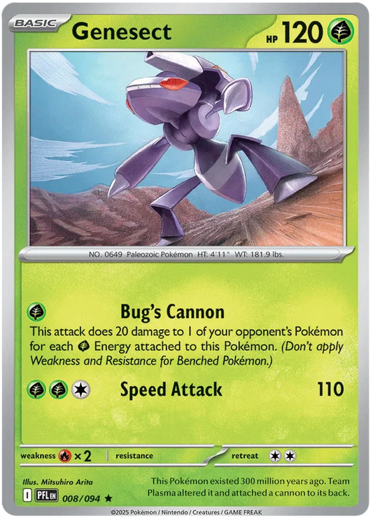 Genesect Holo #008 losse kaart uit Pokémon Phantasmal Flames set