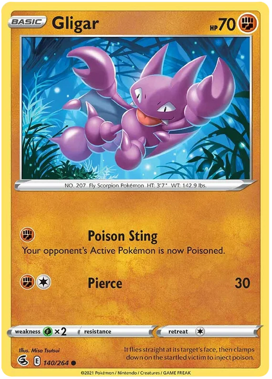 Gligar 140/264 common kaart uit de Pokémon Fusion Strike set