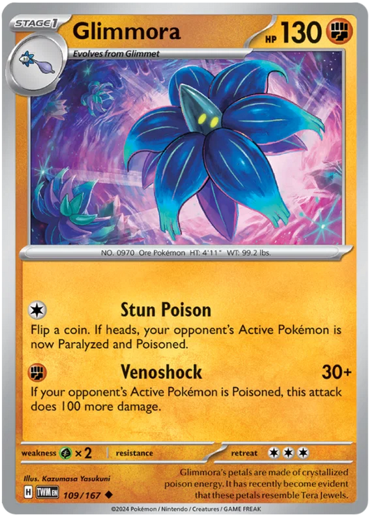 Glimmora common kaart nummer 109 uit de Pokémon Twilight Masquerade set