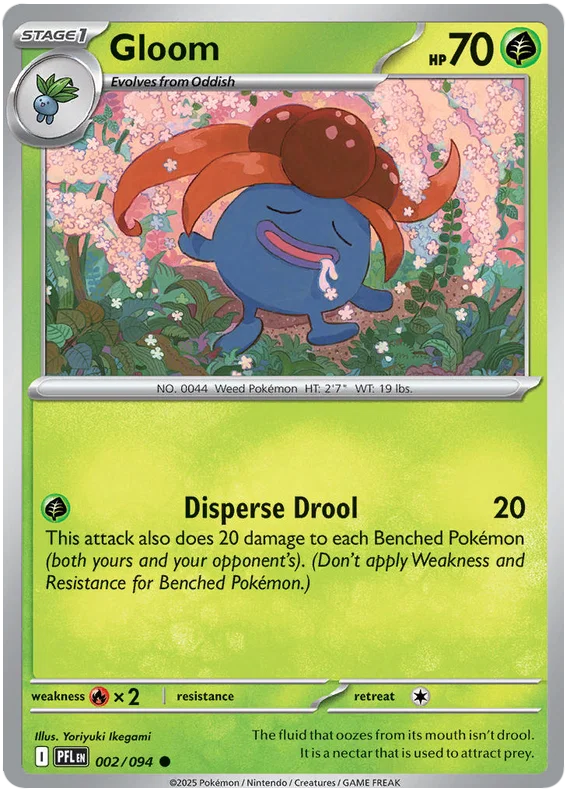Pokemon kaart Gloom common #002 uit de Phantasmal Flames set
