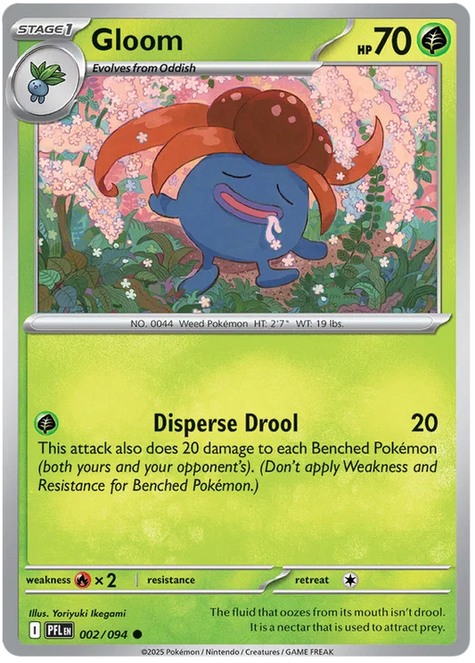 Pokemon kaart Gloom common #002 uit de Phantasmal Flames set
