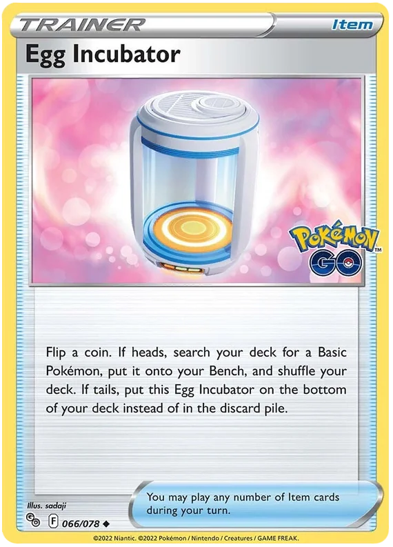Pokemon GO Egg Incubator trainer kaart nummer 066/078 common