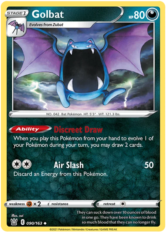 Golbat common kaart 090/163 uit de Pokemon Battle Styles set