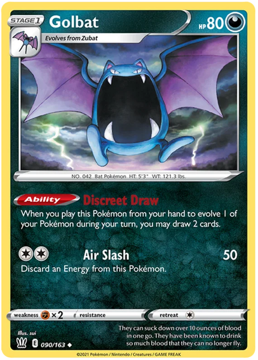 Golbat common kaart 090/163 uit de Pokemon Battle Styles set