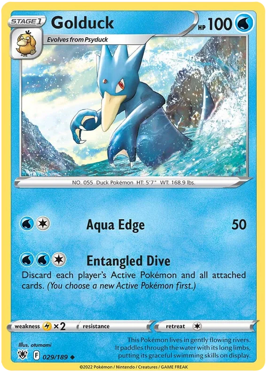 Golduck common kaart #029/189 uit de Pokémon Astral Radiance set