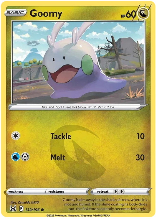 Goomy common kaart nummer 132/196 uit de Pokémon Lost Origin set