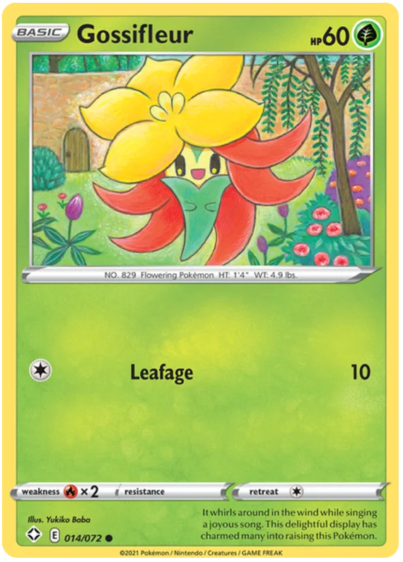 Gossifleur common kaart 014/072 uit de Pokemon Shining Fates set