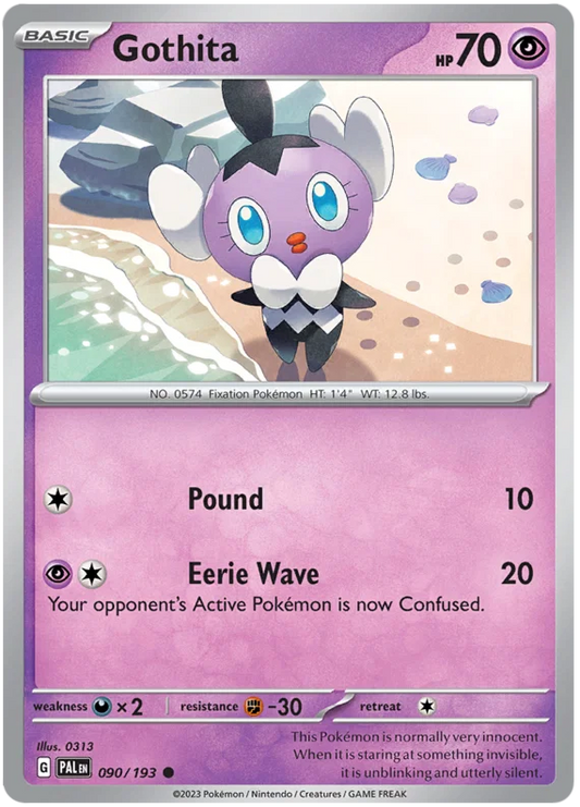 Gothita common kaart #090 uit de Pokémon Paldea Evolved set