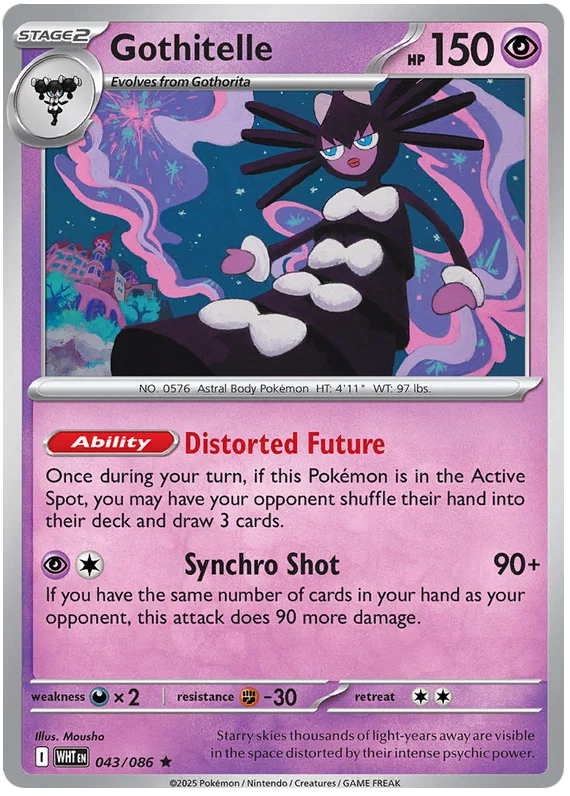 Gothitelle Holo kaart #043 uit de Pokémon White Flare set