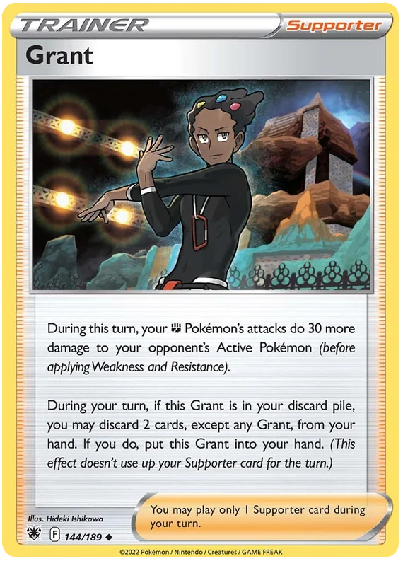 Grant Trainer Supporter kaart #144/189 uit Pokémon Astral Radiance