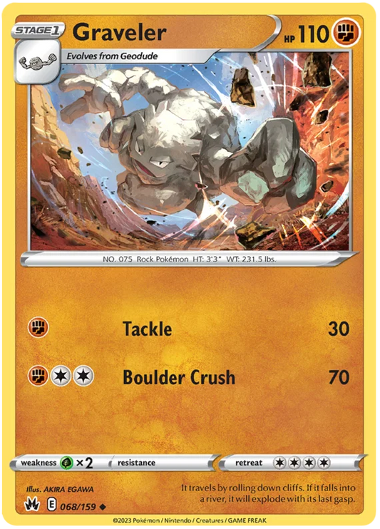 Graveler #068 common kaart uit de Pokémon Crown Zenith set