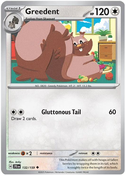 Pokémon Greedent #132 common kaart uit de Journey Together set