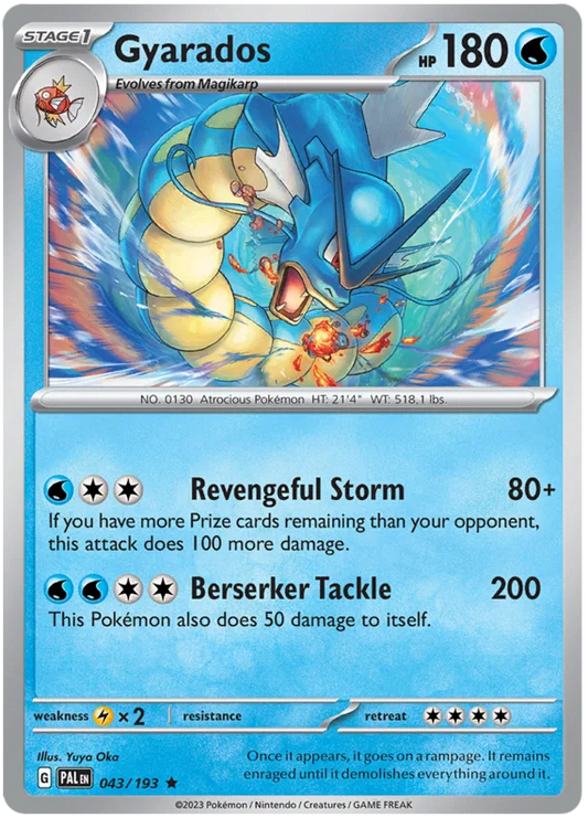 Gyarados common kaart #043 uit de Pokemon Paldea Evolved set