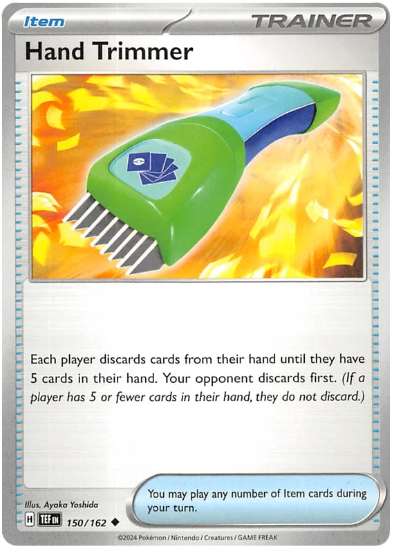 Hand Trimmer #150 common Trainer kaart uit Pokémon Temporal Forces set
