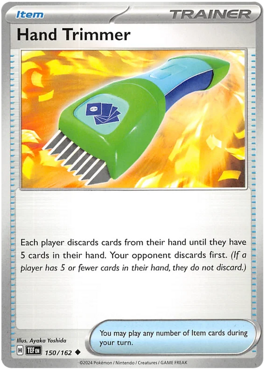 Hand Trimmer #150 common Trainer kaart uit Pokémon Temporal Forces set