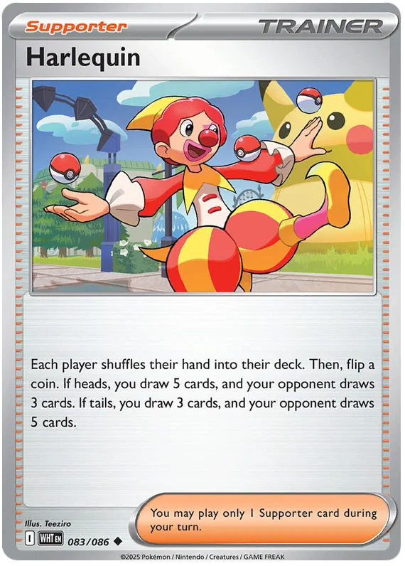 Pokémon kaart Harlequin common #083 uit de White Flare set