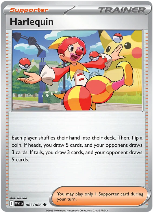 Pokémon kaart Harlequin common #083 uit de White Flare set