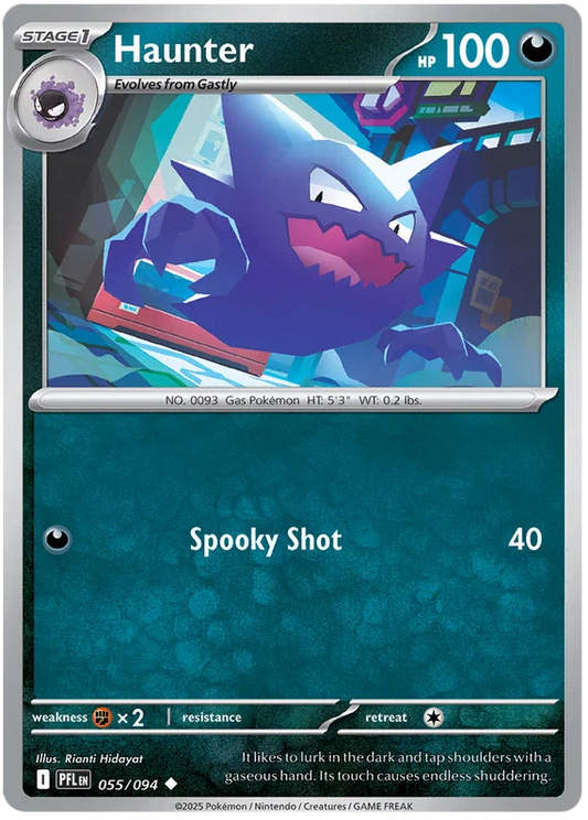 Haunter #055 common kaart uit de Pokémon Phantasmal Flames set