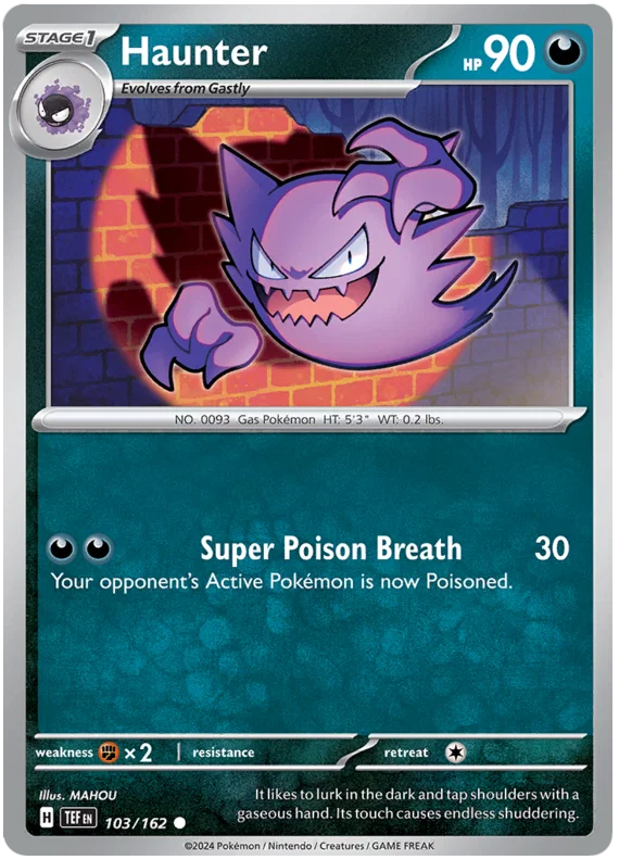 Pokémon Haunter #103 common kaart uit de Temporal Forces set