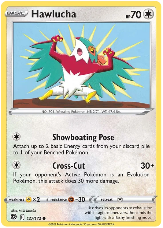 Hawlucha Pokémon kaart #127/172 common uit de Brilliant Stars set