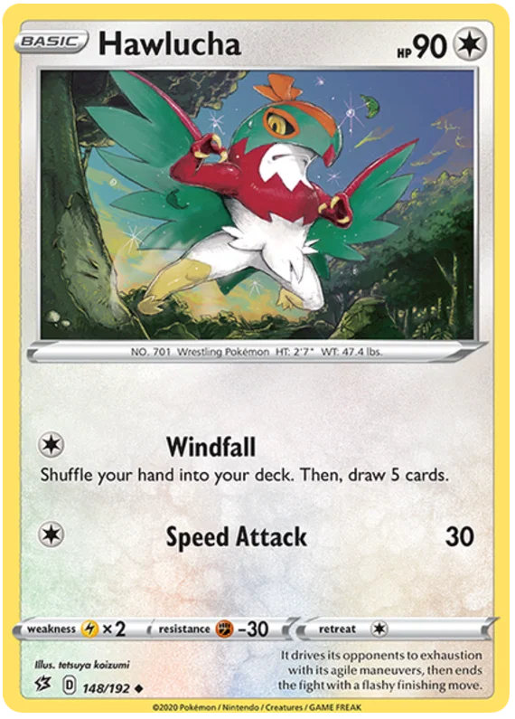 Hawlucha #148/192 Uncommon Pokémon kaart uit Rebel Clash set