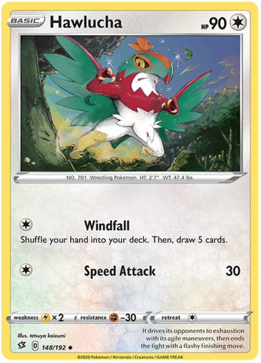 Hawlucha #148/192 Uncommon Pokémon kaart uit Rebel Clash set
