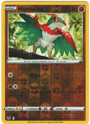 Hawlucha Reverse Holo #098/195 Pokémon kaart uit de Silver Tempest set