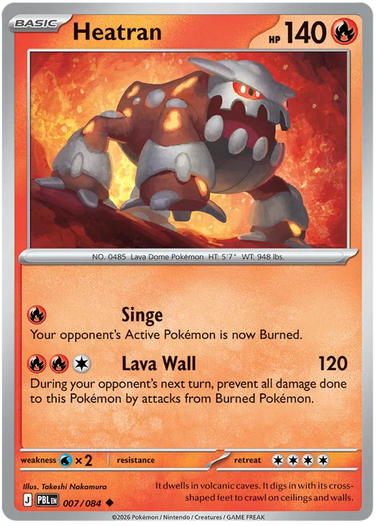 Heatran #007 common Pokémon kaart uit de Pitch Black set
