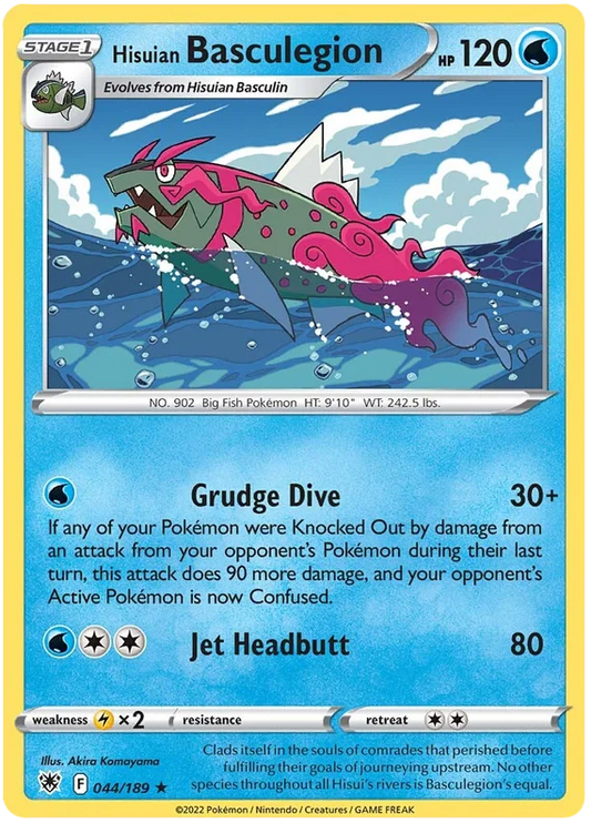 Hisuian Basculegion common kaart nummer 044/189 uit Pokémon Astral Radiance