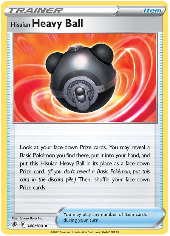 Hisuian Heavy Ball trainerkaart #146/189 uit Pokemon Astral Radiance
