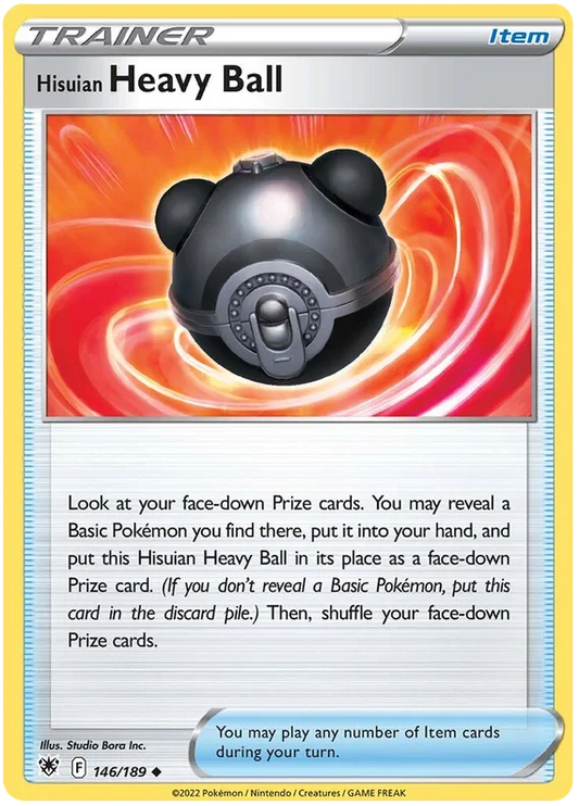 Hisuian Heavy Ball trainerkaart #146/189 uit Pokemon Astral Radiance