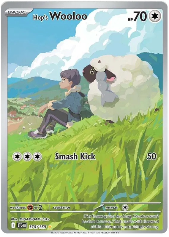 Pokémon Hop's Wooloo Illustration Rare kaart nummer 170 uit Journey Together set