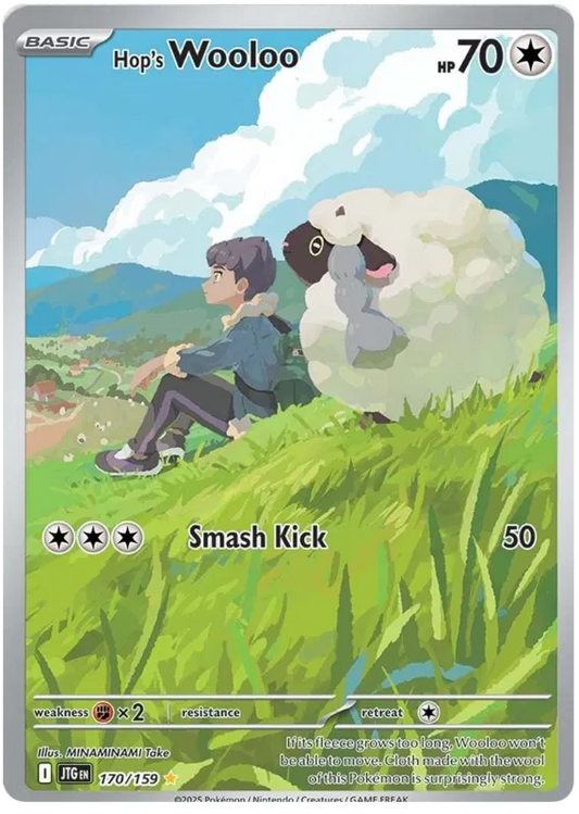 Pokémon Hop's Wooloo Illustration Rare kaart nummer 170 uit Journey Together set