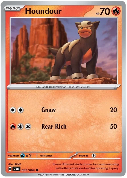 Houndour common kaart #007 uit de Pokémon Shrouded Fable set