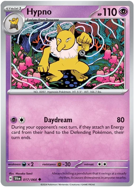 Hypno common kaart #017 uit de Pokémon Shrouded Fable set