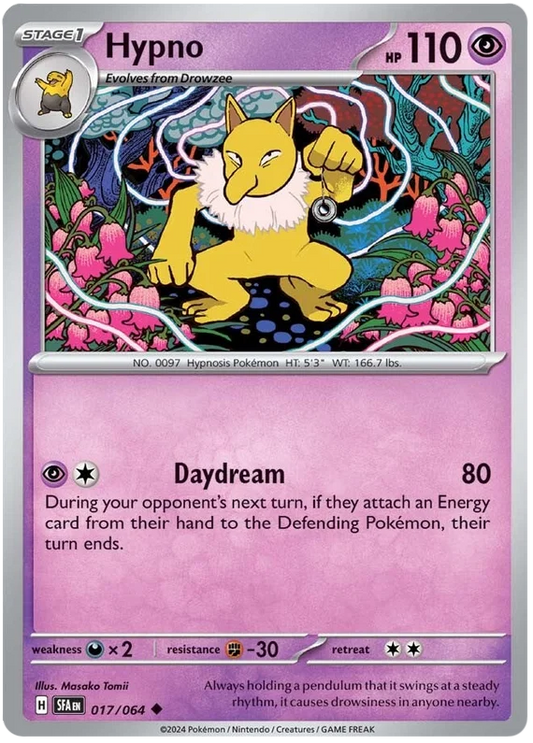 Hypno common kaart #017 uit de Pokémon Shrouded Fable set