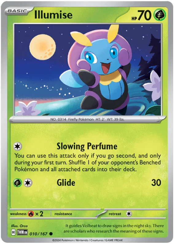 Illumise #010 common Pokémonkaart uit de Twilight Masquerade set