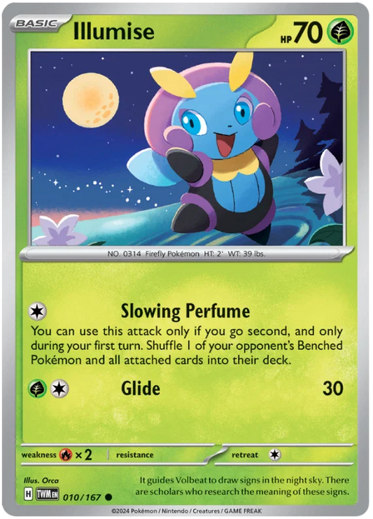 Illumise #010 common Pokémonkaart uit de Twilight Masquerade set