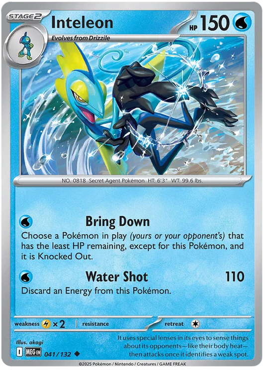 Inteleon common kaart #041 uit de Pokémon Mega Evolution set