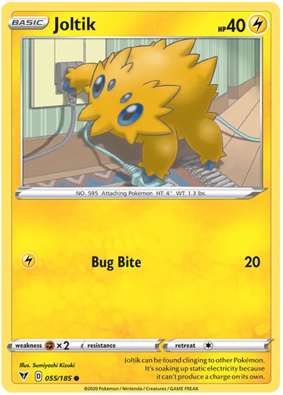 Joltik common kaart 055/185 uit de Pokémon Vivid Voltage set