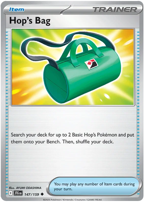 Pokémon Journey Together Hop's Bag common kaart nummer 147 uit de trainer items serie