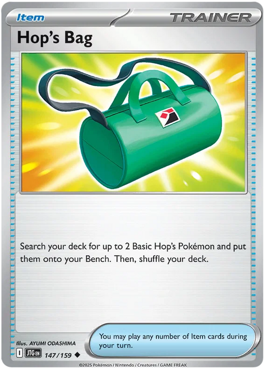 Pokémon Journey Together Hop's Bag common kaart nummer 147 uit de trainer items serie