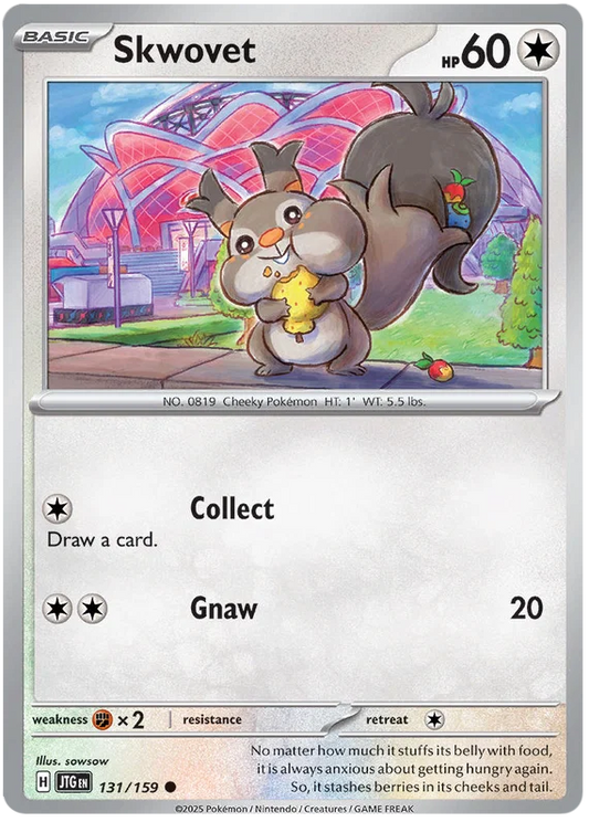 Pokémon Journey Together Skwovet #131 common losse kaart