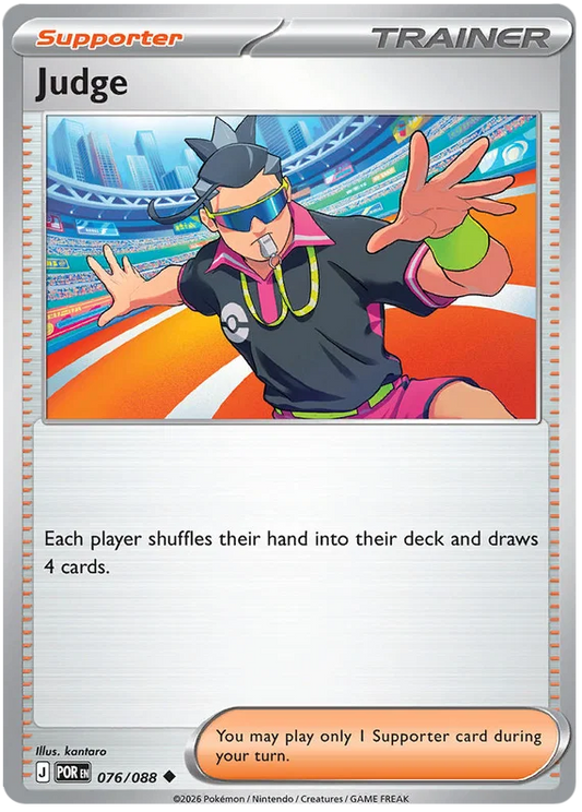 Pokémon Judge #076 common Trainer kaart uit de Perfect Order set