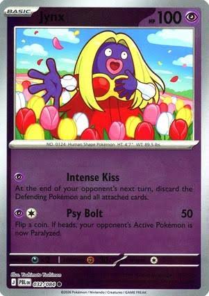 Jynx #032 Reverse Holo Pokémonkaart uit de Pitch Black set