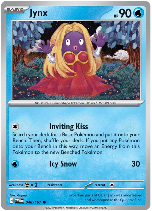 Jynx common kaart #046 uit de Pokémon Twilight Masquerade set