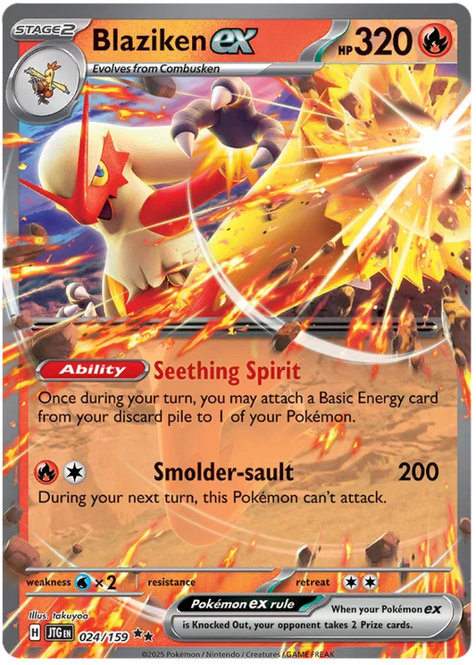 Blaziken ex #024 Pokémon kaart uit de Journey Together set