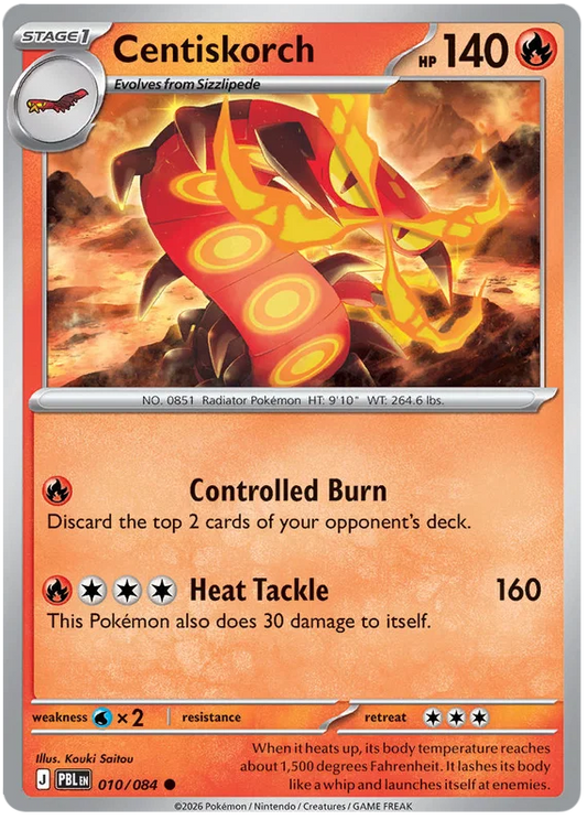 Pokemon kaart Centiskorch common uit de Chinese set Pitch Black